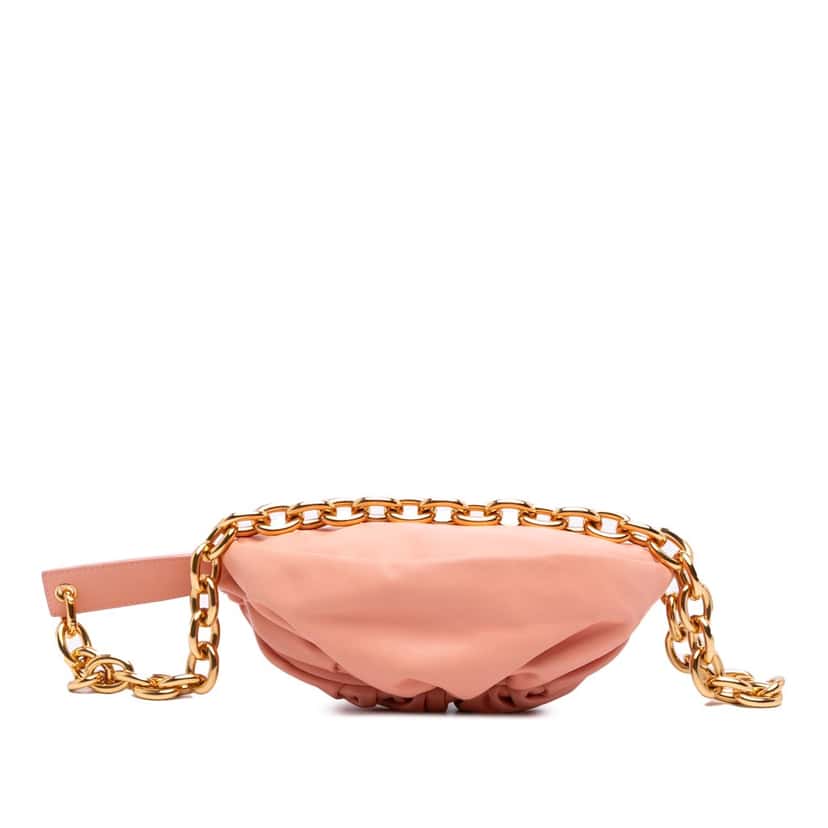 Bottega Veneta Lambskin Belt Chain Pouch Pink Leather Very good condition - Inside View