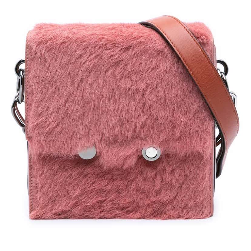 Marni Shearling Chain Crossbody Pink Very good condition - Front View