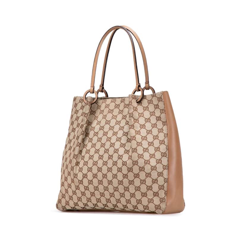 Gucci GG Canvas Tote Brown Canvas Good condition - Back View