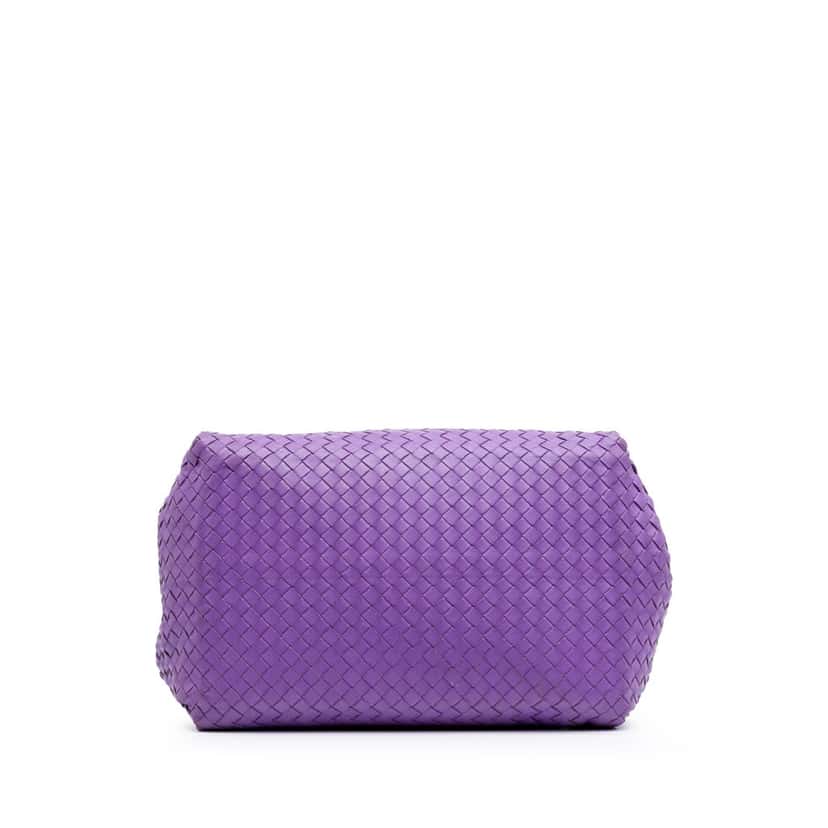 Bottega Veneta Nappa Intrecciato Parachute Tote Purple Leather Good condition - Inside View