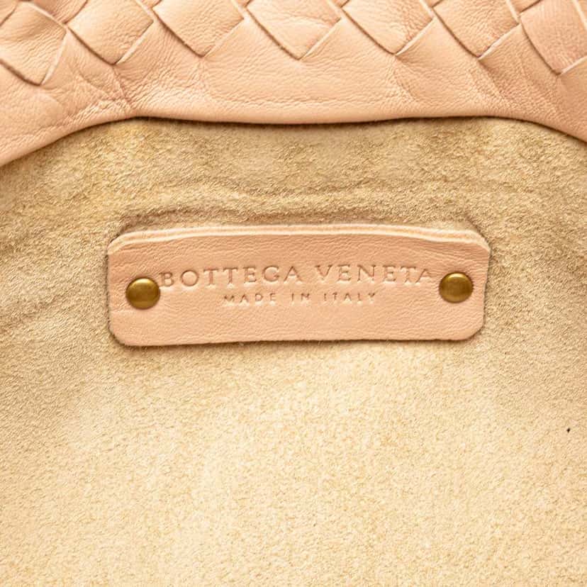 Bottega Veneta Small Nappa Intrecciato Capri Tote Pink Leather Good condition - Box View
