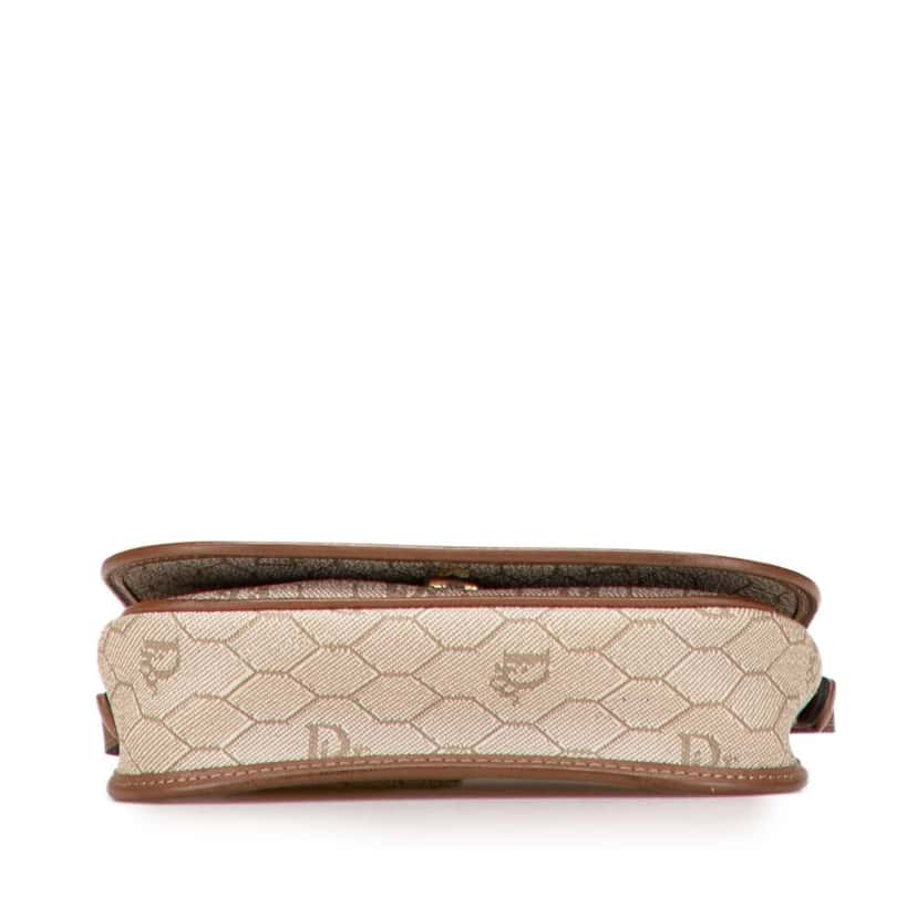 Dior Honeycomb Coated Canvas Crossbody Brown Canvas Good condition - Inside View