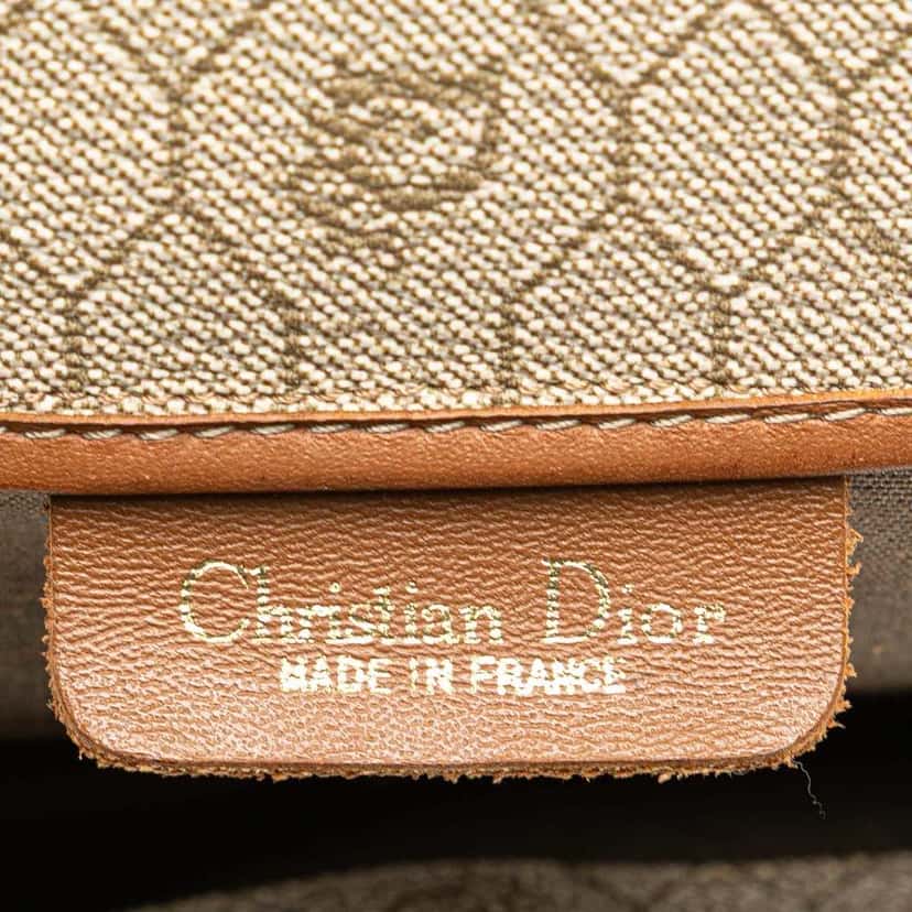 Dior Honeycomb Coated Canvas Crossbody Brown Canvas Good condition - Box View