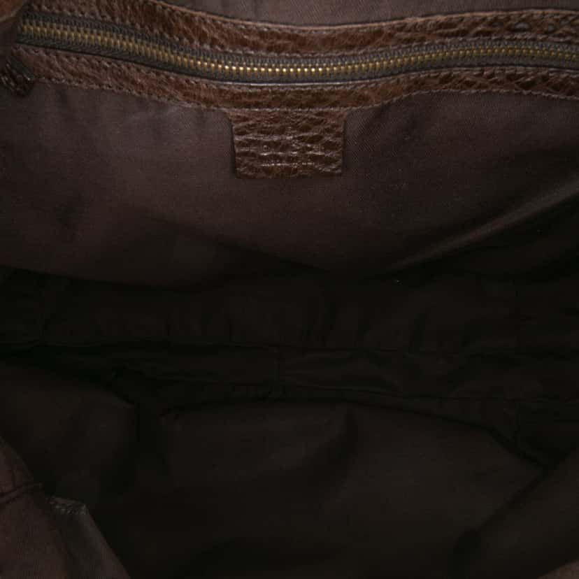 Gucci GG Canvas Interlocking Icon Drawstring Hobo Brown Canvas Good condition - Model View