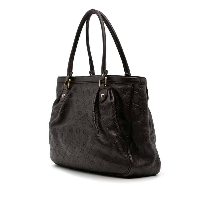 Gucci Guccissima Sukey Tote Brown Leather Good condition - Back View