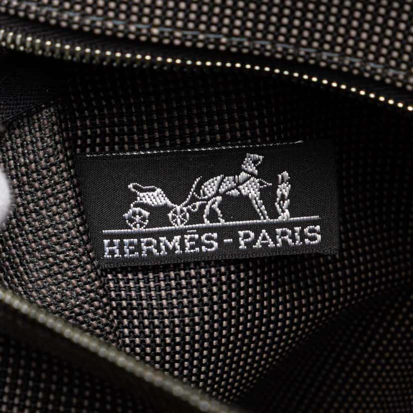Hermès Canvas Herline Porte Documents Grey Canvas Good condition - Box View
