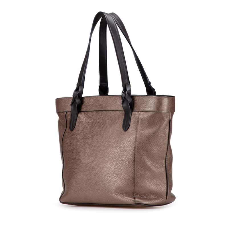 Loewe Anagram Leather Fusta Tote Brown Leather Very good condition - Back View