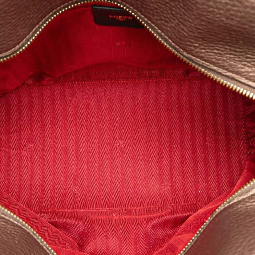 Loewe Anagram Leather Fusta Tote Brown Leather Very good condition - Model View