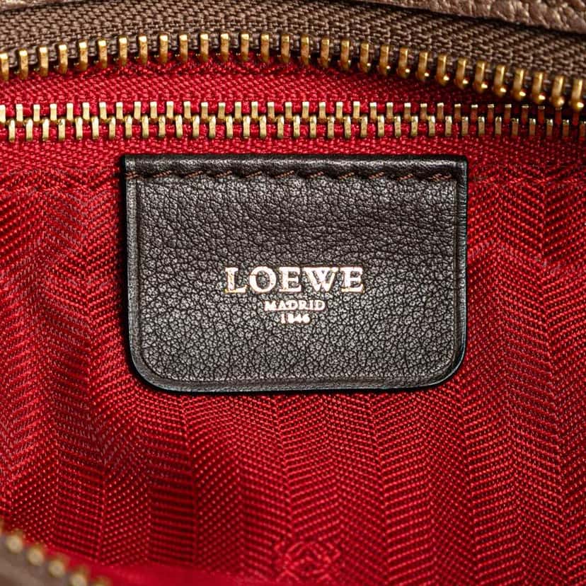 Loewe Anagram Leather Fusta Tote Brown Leather Very good condition - Box View