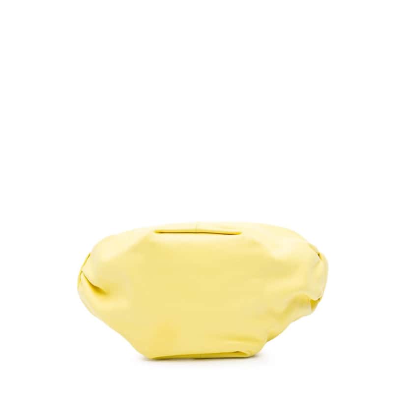 Bottega Veneta Mini Calfskin Double Knot Yellow Leather Good condition - Inside View