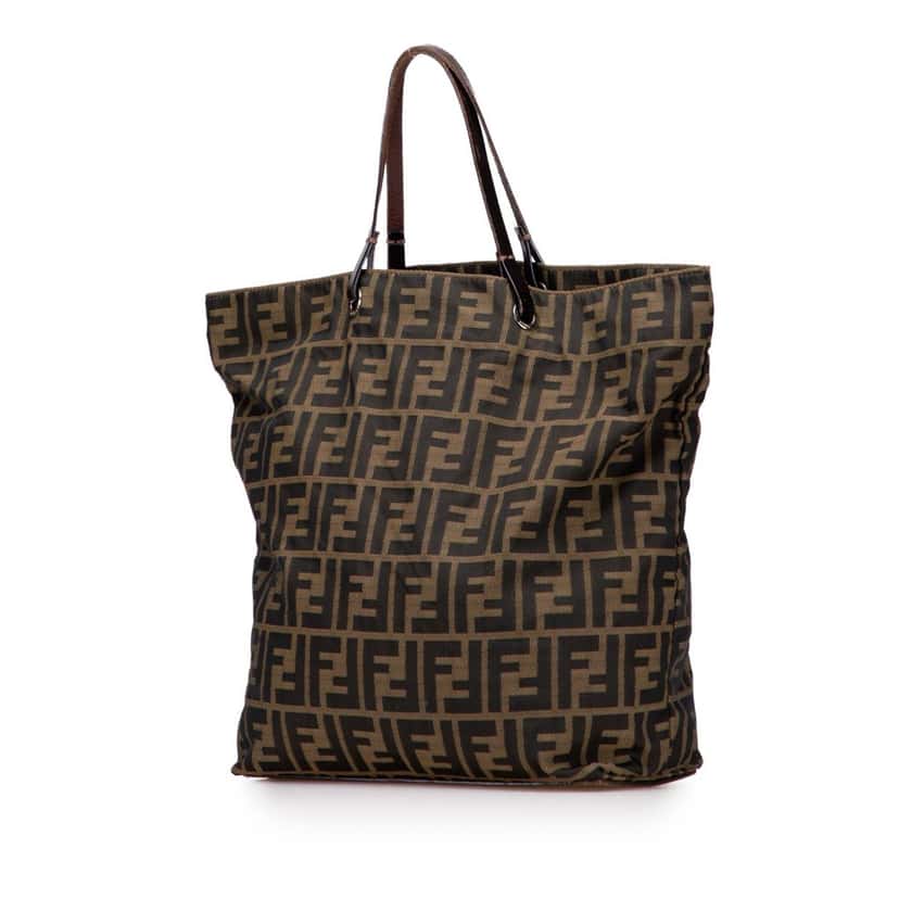 Fendi Zucca Canvas Tote Brown Canvas Fair condition - Back View