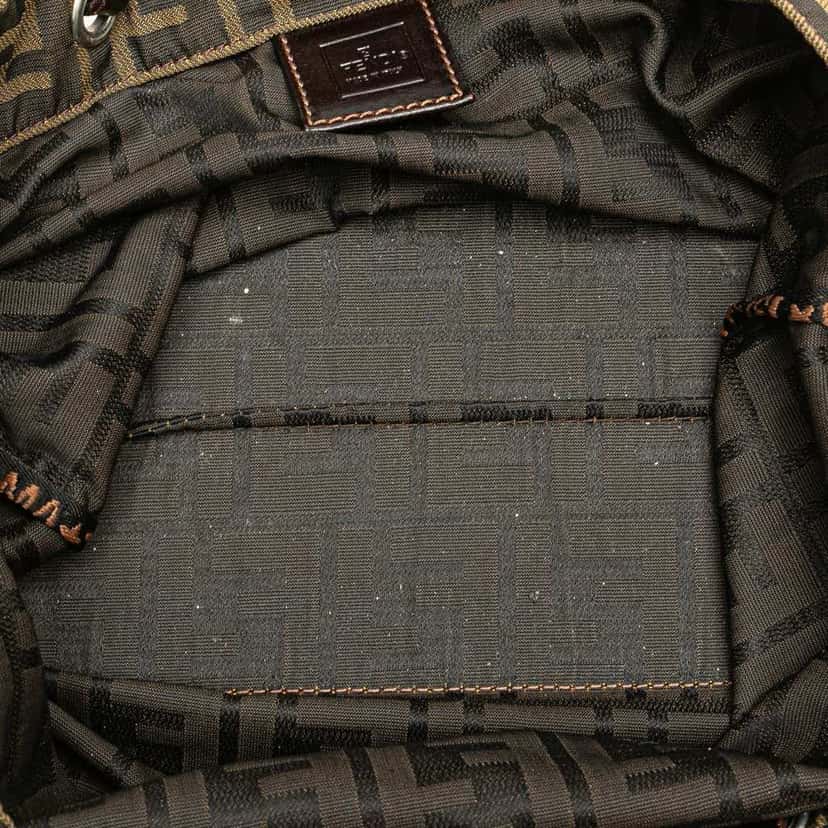 Fendi Zucca Canvas Tote Brown Canvas Fair condition - Model View
