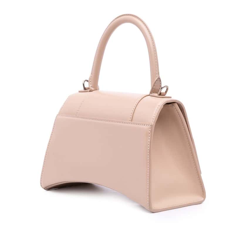Balenciaga Small Leather Hourglass Top Handle Bag Brown Leather Good condition - Back View