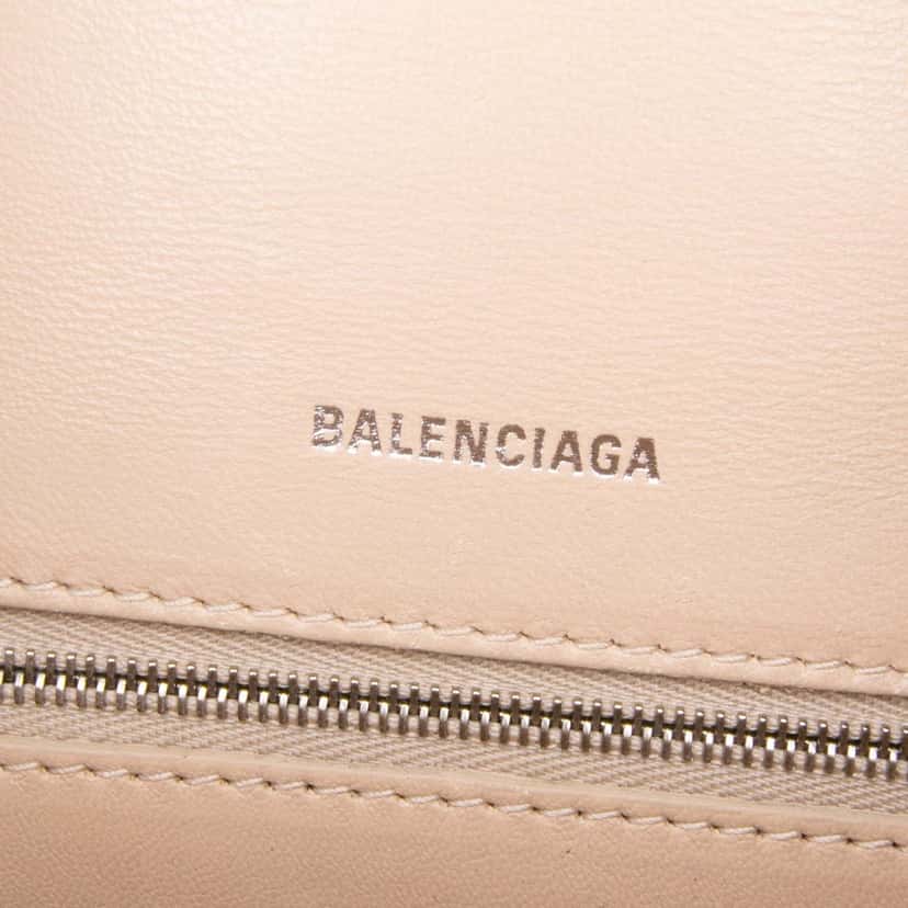 Balenciaga Small Leather Hourglass Top Handle Bag Brown Leather Good condition - Box View