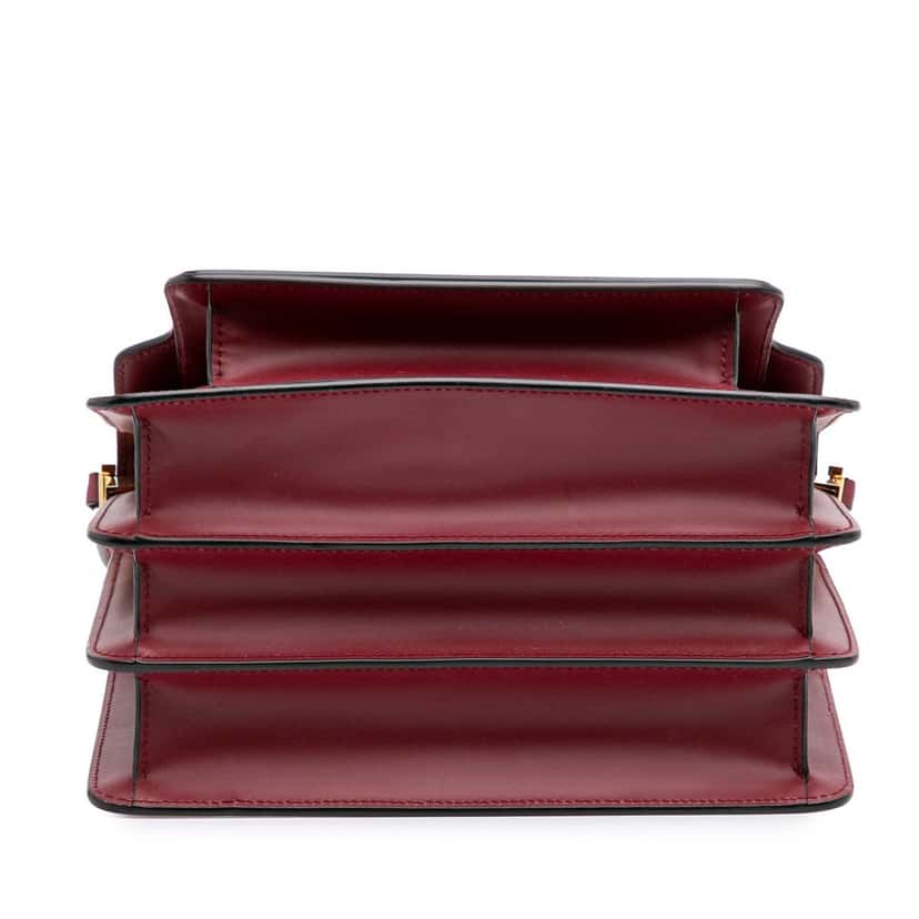 Marni Medium Leather Trunk Crossbody Red Leather Good condition - Inside View