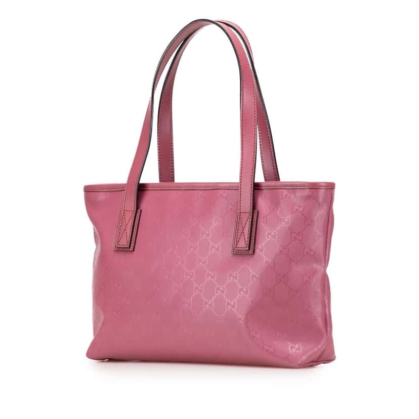 Gucci Small GG Imprime Joy Tote Pink Canvas Very good condition - Back View
