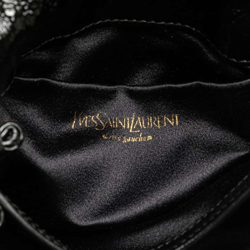 Yves Saint Laurent Patent Leather Star Shoulder Bag Black Leather Good condition - Box View