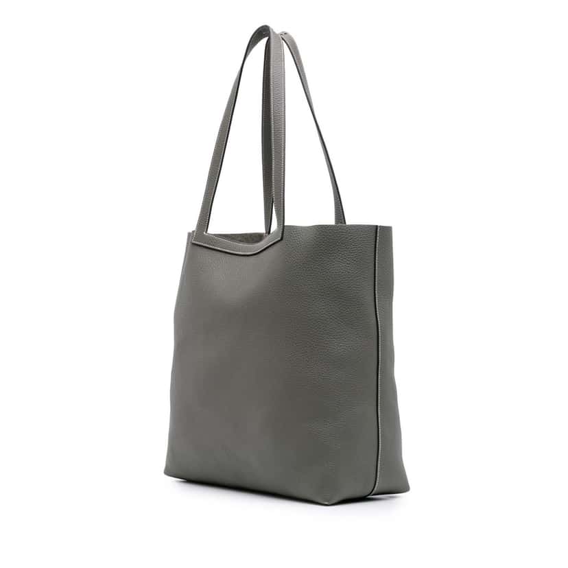 Hermès Taurillon Clemence Cabasellier 46 Grey Leather Good condition - Back View