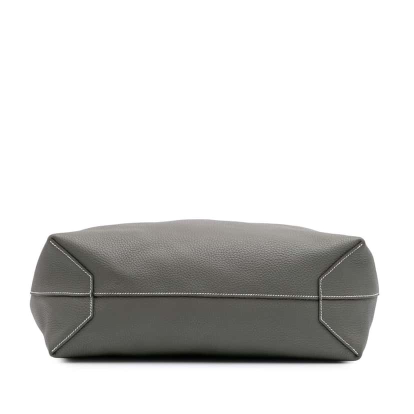 Hermès Taurillon Clemence Cabasellier 46 Grey Leather Good condition - Inside View