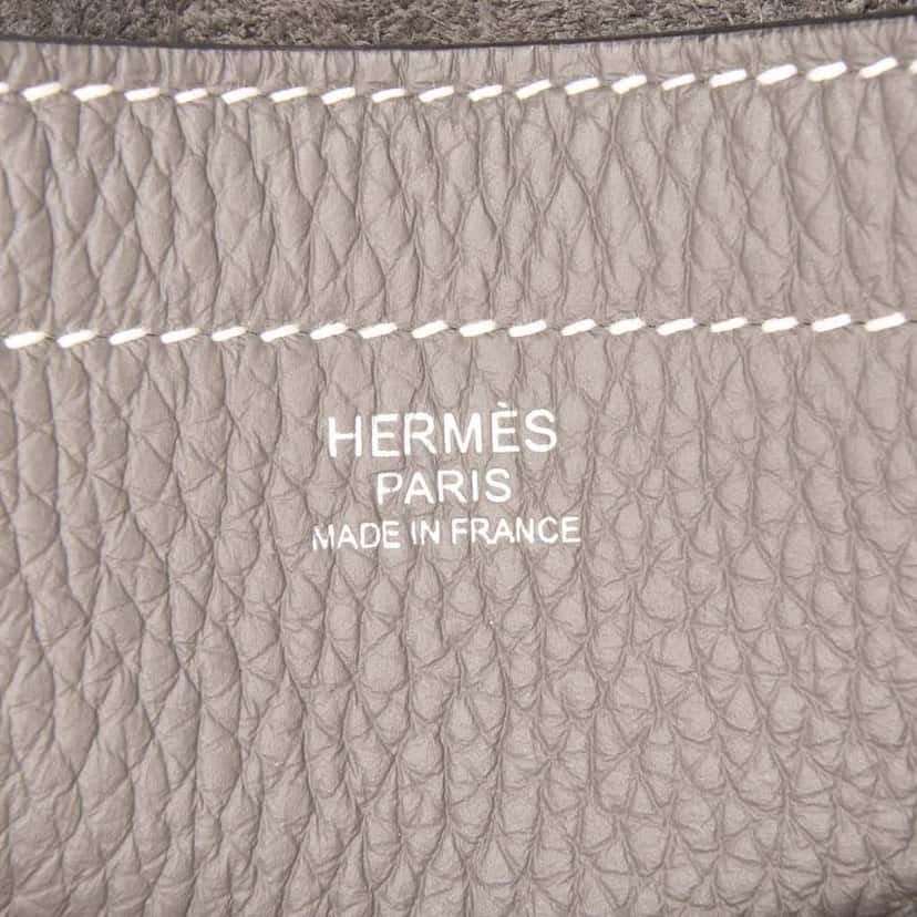 Hermès Taurillon Clemence Cabasellier 46 Grey Leather Good condition - Box View