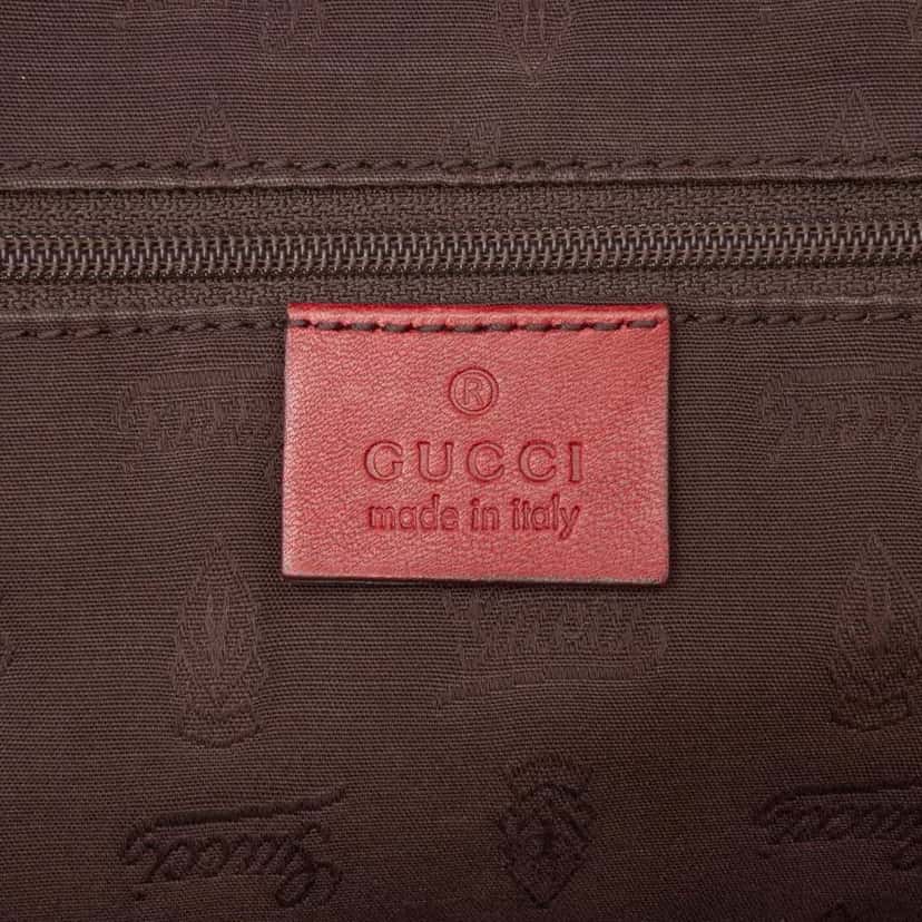 Gucci Guccissima Sukey Satchel Red Leather Good condition - Box View