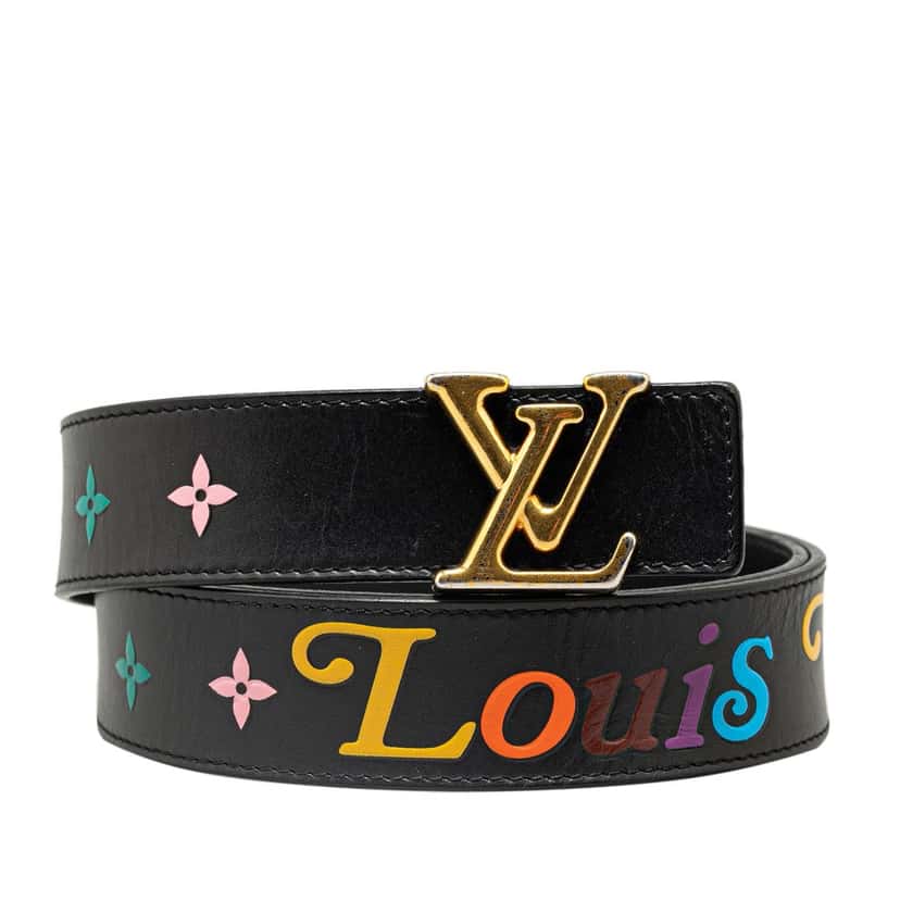 Louis Vuitton Monogram New Wave Belt Black Leather Good condition - Front View