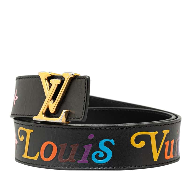 Louis Vuitton Monogram New Wave Belt Black Leather Good condition - Back View
