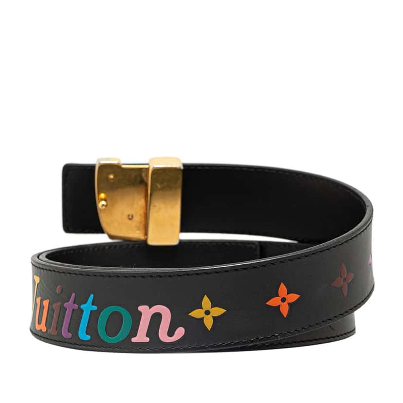 Louis Vuitton Monogram New Wave Belt Black Leather Good condition - Inside View