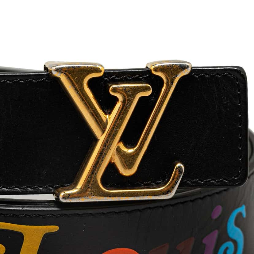 Louis Vuitton Monogram New Wave Belt Black Leather Good condition - Model View