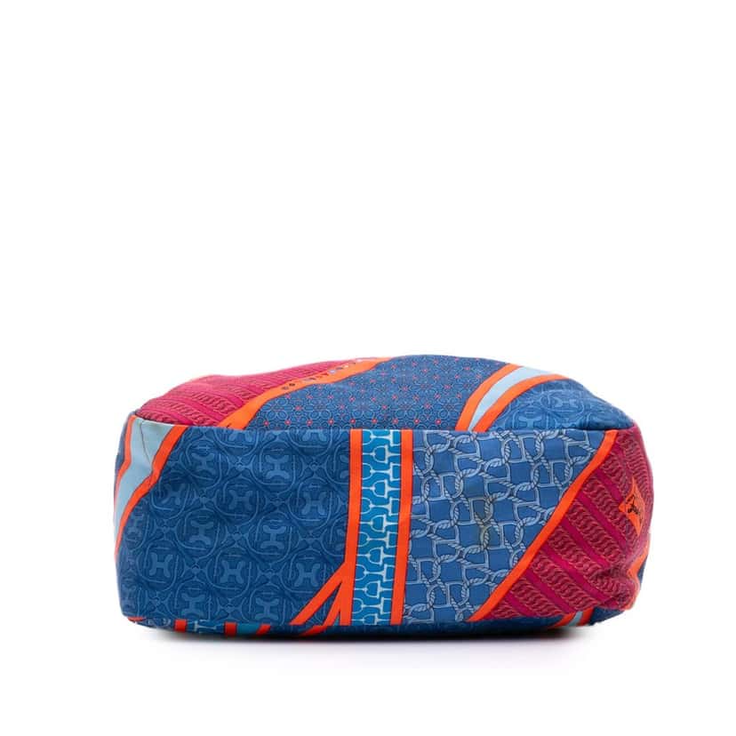 Hermès Silk Carre en Cravates Fourbi 25 Bag Insert Pouch Blue Silk Good condition - Inside View