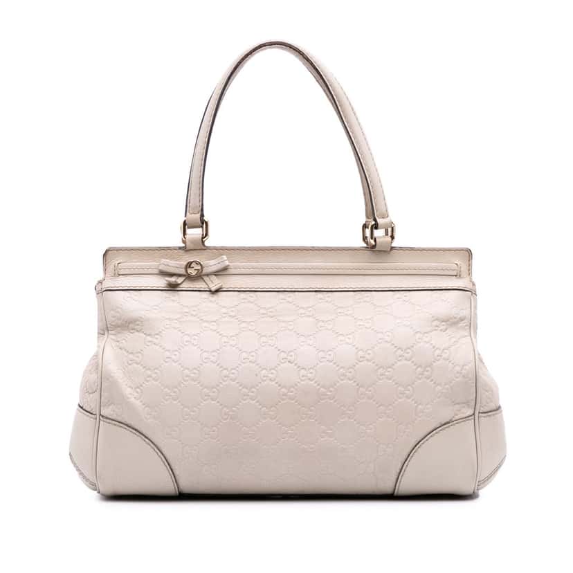 Gucci Guccissima Mayfair Tote White Leather Good condition - Front View