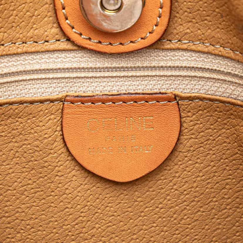 Celine Macadam Coated Canvas Shoulder Bag Brown Canvas Good condition - Box View