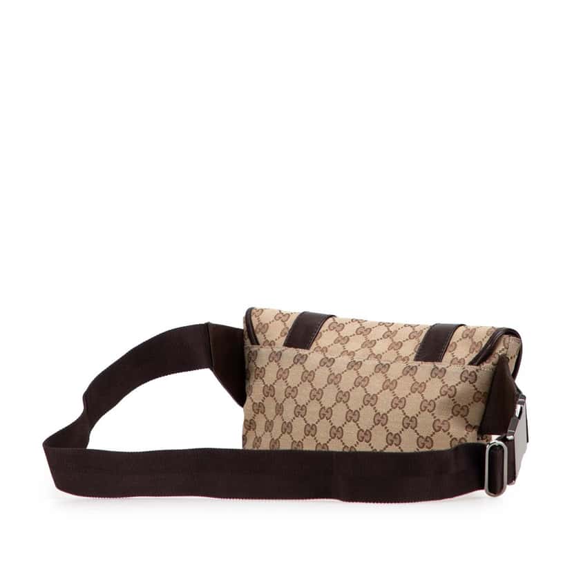 Gucci GG Canvas Belt Bag Brown Canvas Good condition - Back View