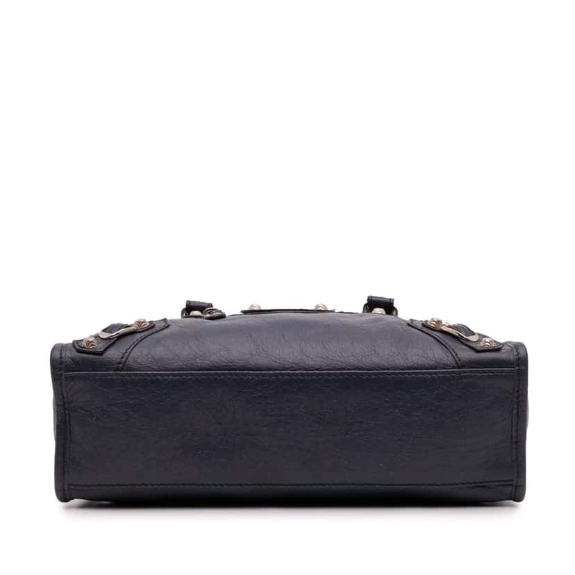 Balenciaga Small Lambskin Motocross Classic City Giant 12 Satchel Blue Leather Good condition - Inside View