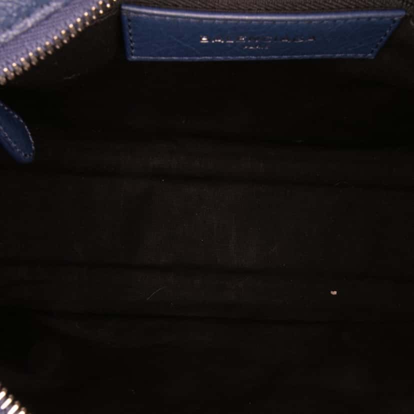 Balenciaga Small Lambskin Motocross Classic City Giant 12 Satchel Blue Leather Good condition - Model View