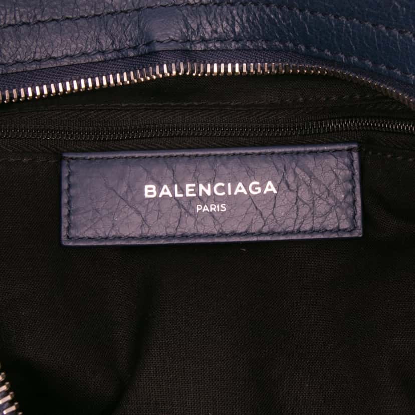 Balenciaga Small Lambskin Motocross Classic City Giant 12 Satchel Blue Leather Good condition - Box View