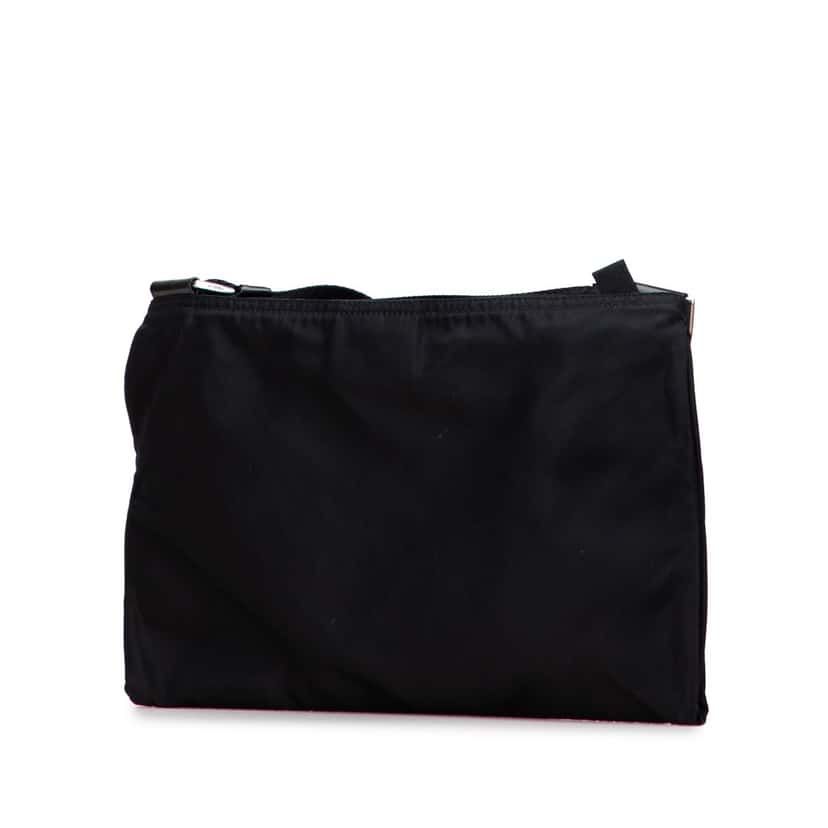 Prada Tessuto Zip Top Crossbody Black Good condition - Back View