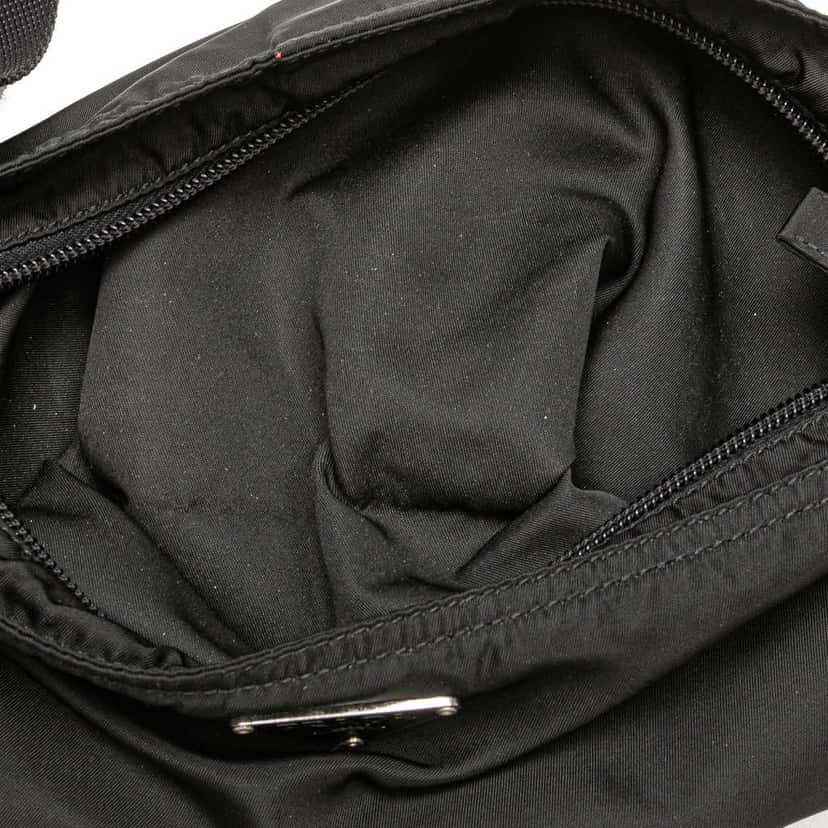 Prada Tessuto Zip Top Crossbody Black Good condition - Model View