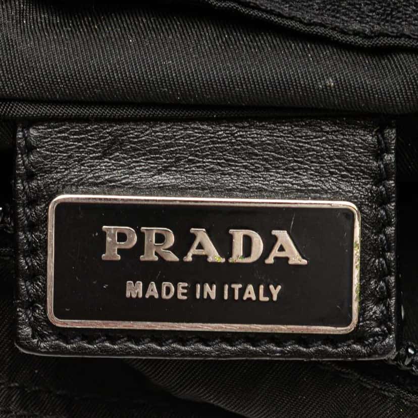 Prada Tessuto Zip Top Crossbody Black Good condition - Box View