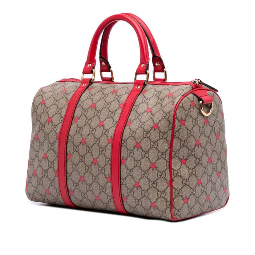 Gucci Medium GG Supreme Stars Joy Boston Brown Canvas Good condition - Back View