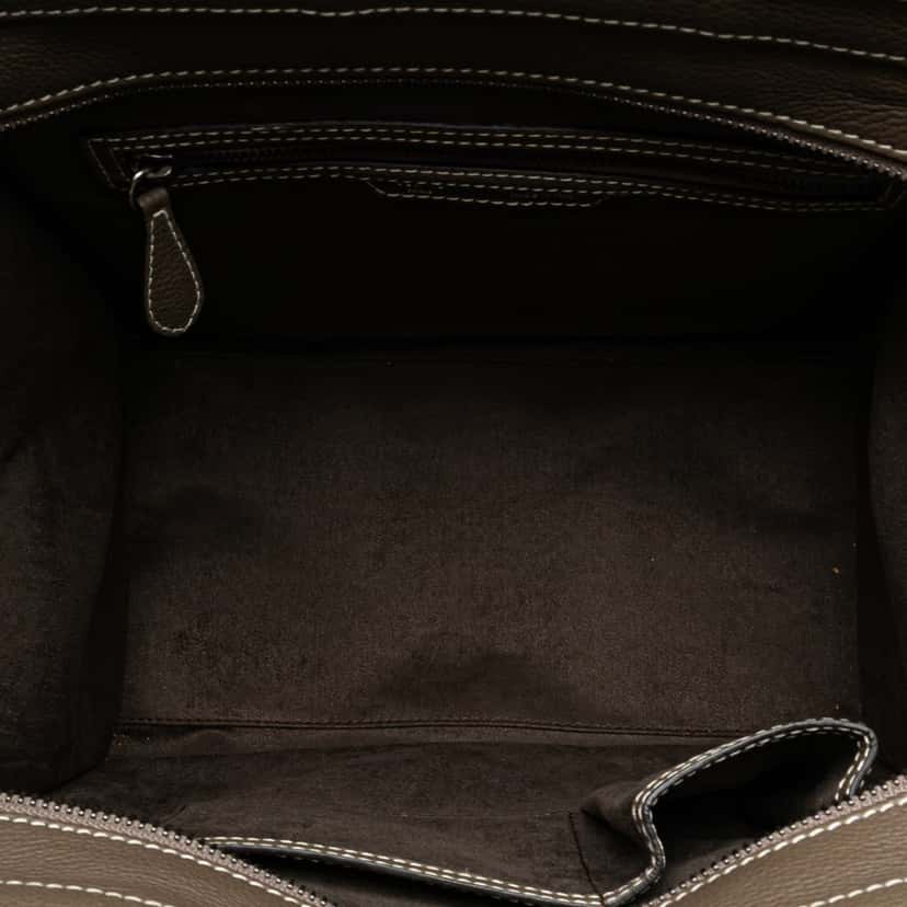 Celine Mini Calfskin Luggage Tote Brown Leather Good condition - Model View