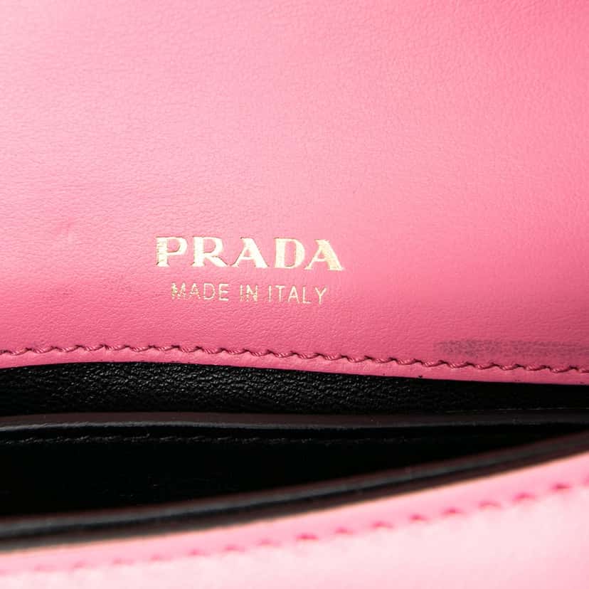 Prada City Calf Sidonie Convertible Belt Bag Pink Leather Good condition - Box View