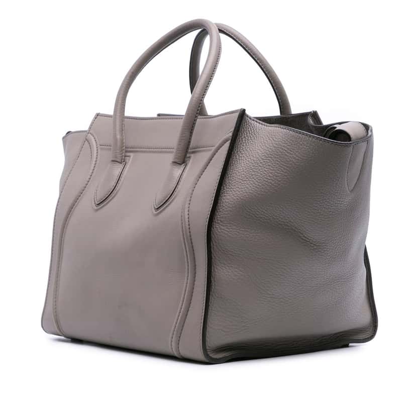 Celine Medium Phantom Luggage Tote Grey Leather Good condition - Back View