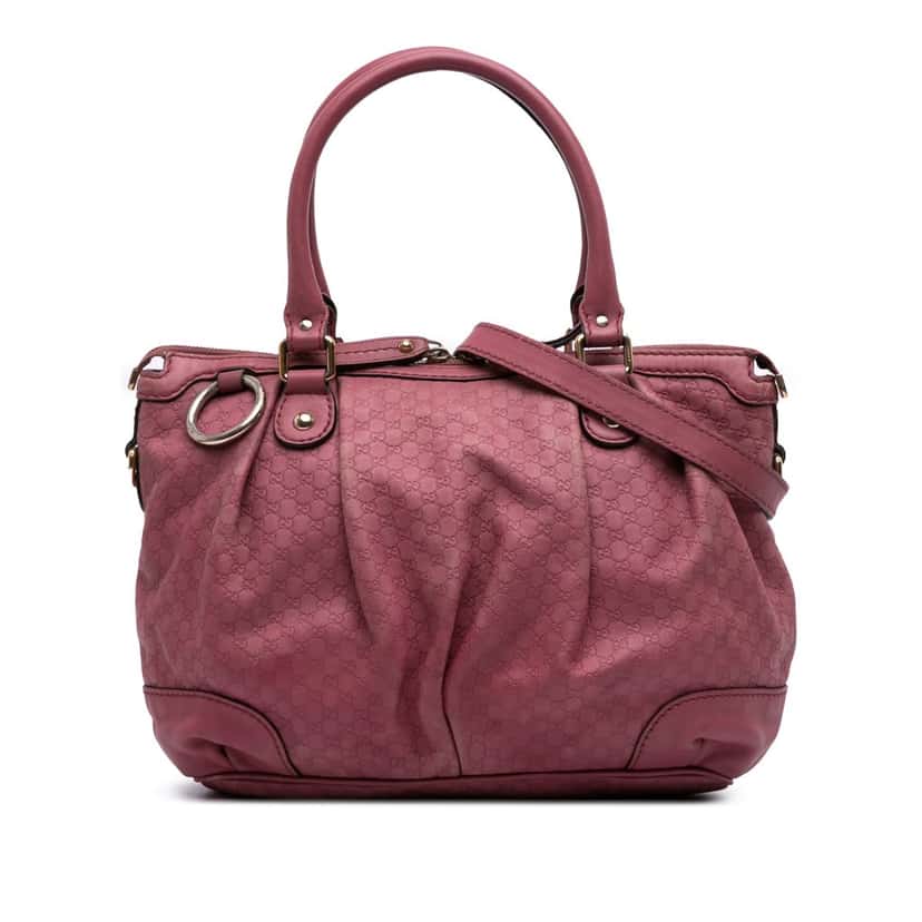Gucci Microguccissima Sukey Satchel Pink Leather Good condition - Front View