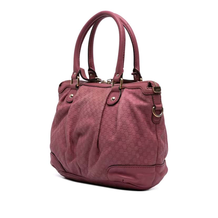 Gucci Microguccissima Sukey Satchel Pink Leather Good condition - Back View