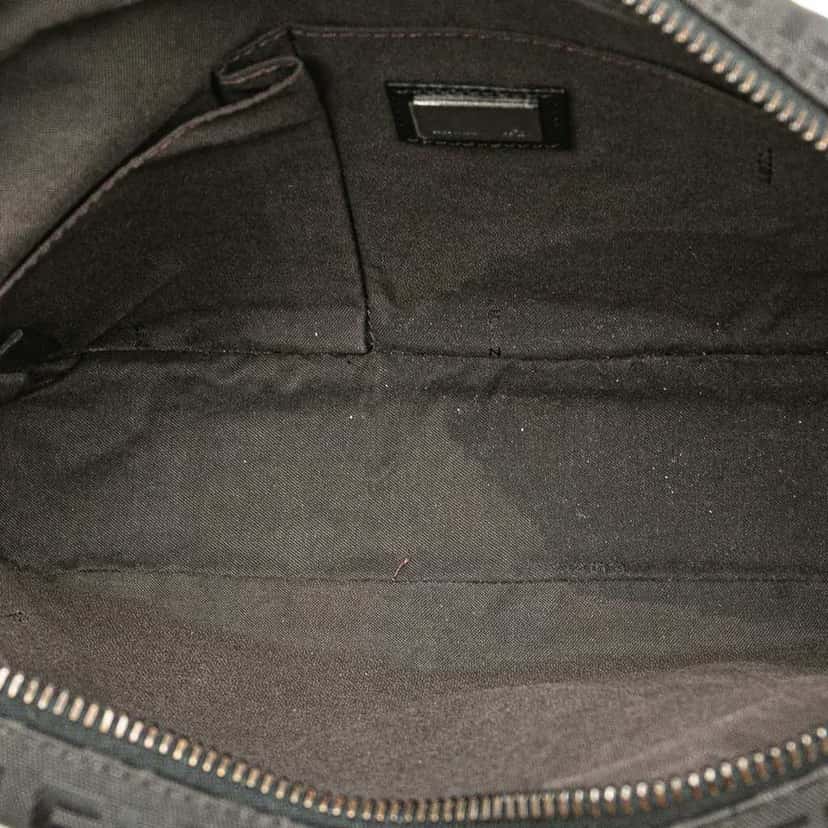Fendi Zucchino Canvas Crossbody Black Canvas Fair condition - Model View