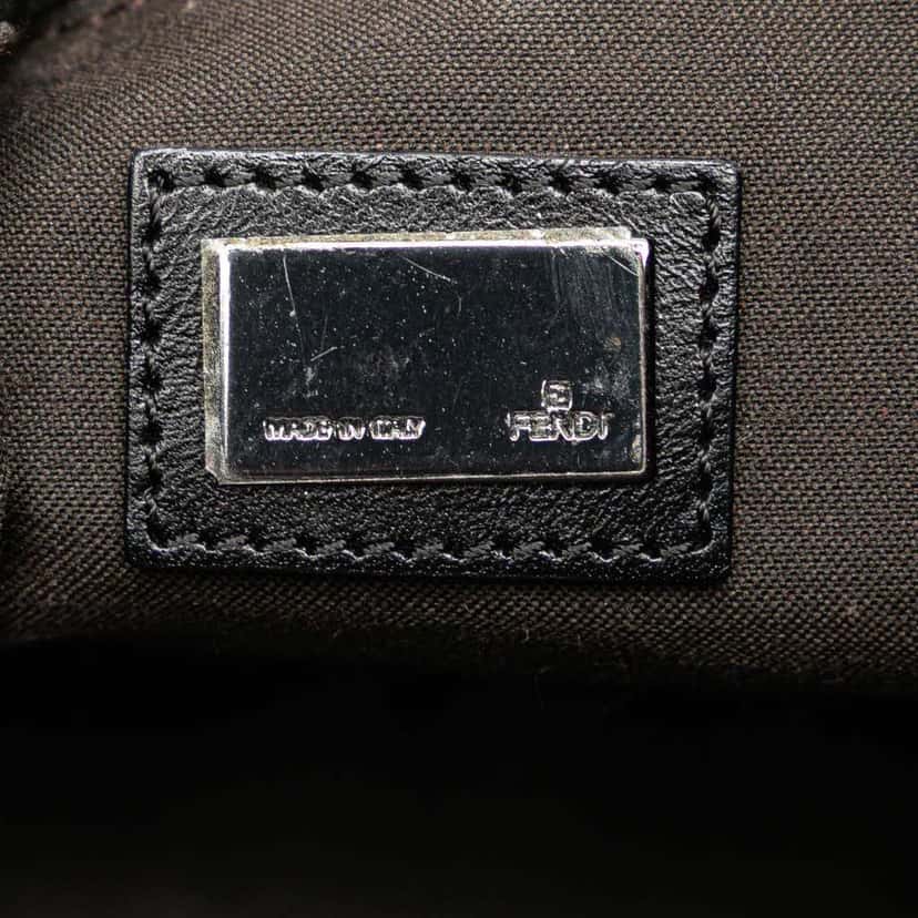 Fendi Zucchino Canvas Crossbody Black Canvas Fair condition - Box View