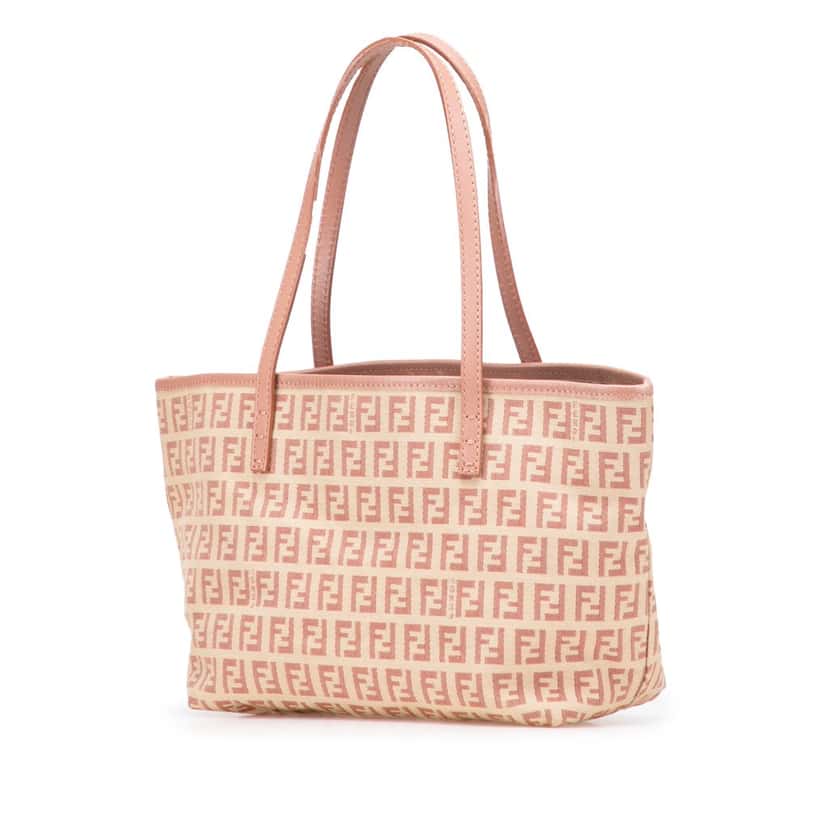Fendi Zucchino Canvas Tote Brown Canvas Good condition - Back View