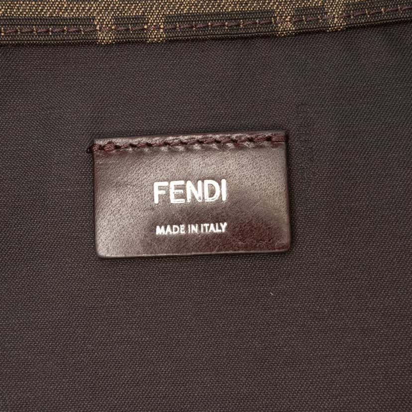 Fendi Large Zucca Canvas Shopper Tote Brown Canvas Good condition - Box View
