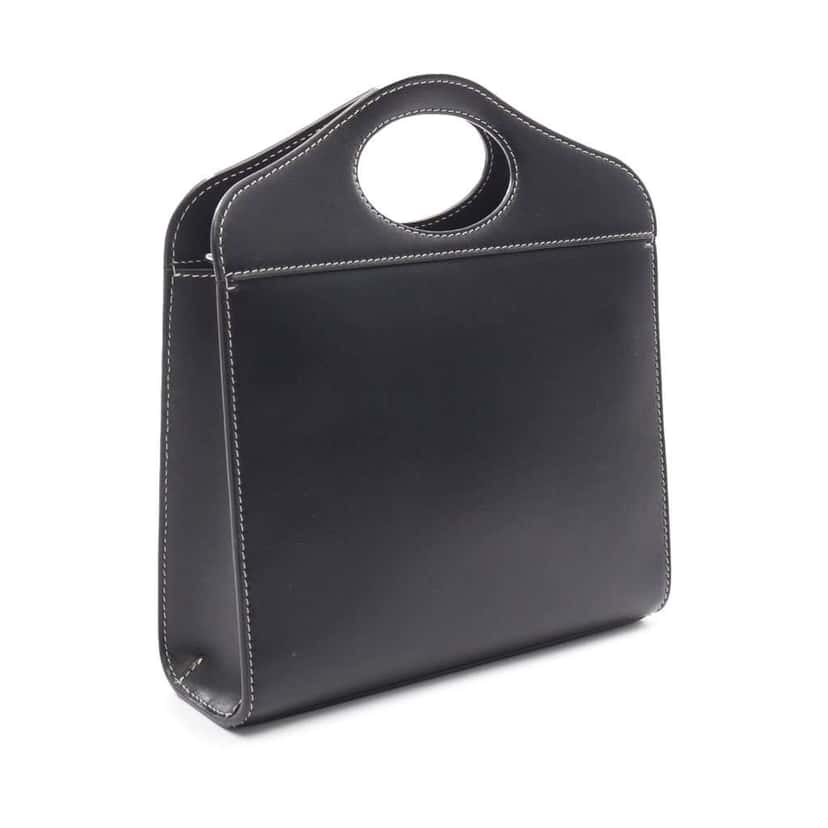 Burberry Leather Pocket Satchel Black Leather Good condition - Back View